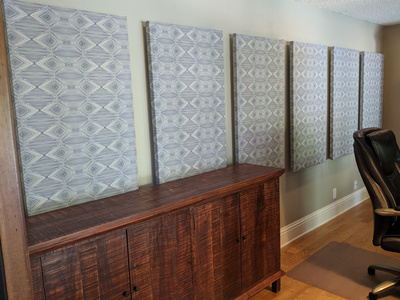 Panels mounted in the office