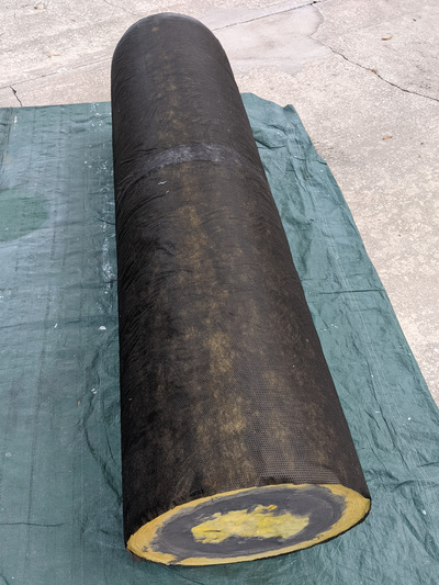 Landscape fabric and drywall band