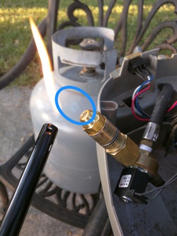 Continuous blue flame